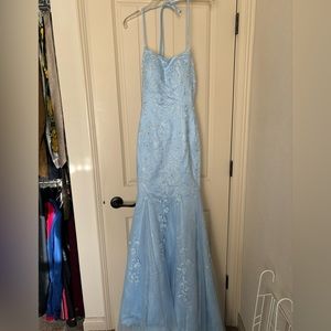 Baby Blue Lace Formal/Prom Dress